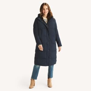Nautica Navy Maxi Puffer Jacket